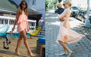 Các quý cô châu Âu mê mẩn sắc màu cam đào ở street style tuần qua