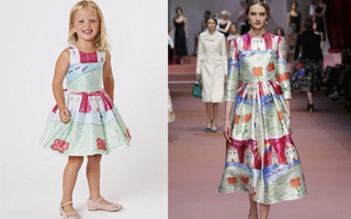Em bé 5 tuổi "chế" lại váy 78 triệu đồng của Dolce & Gabbana bằng bút dạ