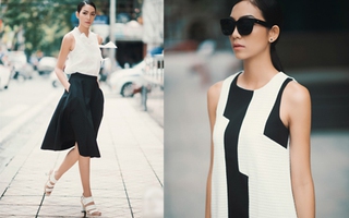 Công thức diện đồ trắng pha đen để cả tuần đi làm thật hút mắt 