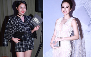 Angela Phương Trinh "trắng toát" đối lập với Văn Mai Hương trên thảm đỏ