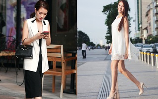Học cách nhấn nhá set đồ đen trắng từ street style của quý cô 2 miền