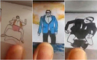 Ấn tượng phát "sốt" với Gangnam Style từ tranh vẽ