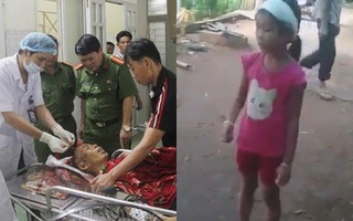 "Cháu đang chơi bịt mắt bắt dê với 2 bạn thì chú ấy cầm dao vừa hét vừa chém tới tấp"
