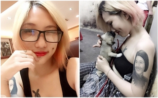 Cô chủ nhỏ xinh đẹp, cá tính với hình mẹ đã mất xăm trên cánh tay