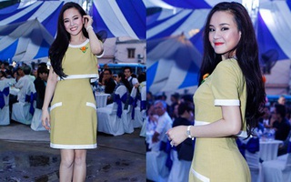 Vy Oanh mặc giản dị đi ăn chay cùng bạn bè