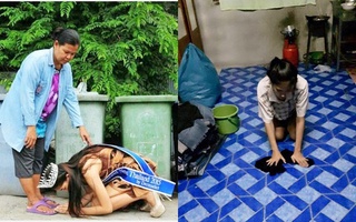 Nàng hoa hậu Thái từng quỳ dưới chân người mẹ nhặt rác giờ ra sao?