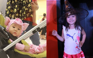 "Ma nữ" xinh đẹp, "phù thuỷ nhí" dễ thương dạo quanh phố phường đêm Halloween