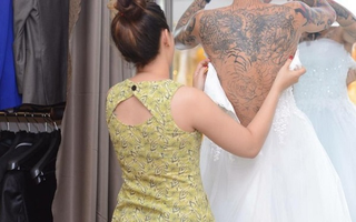 "Cô dâu" xăm kín người gây xôn xao dân mạng