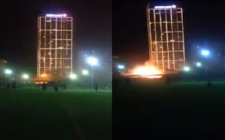 Hà Nội: Xôn xao vụ chập cháy gây ra ánh sáng lạ tại tòa nhà Viglacera trên đường Khuất Duy Tiến