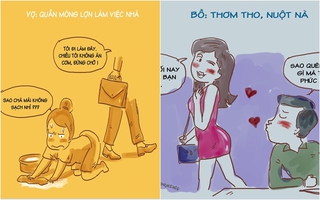 Tranh vui: Sự khác biệt "chết điếng" giữa vợ và bồ