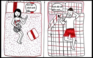 "Không ôm, không hôn, không sex" - bộ tranh đặc tả chân thực của cô nàng yêu xa
