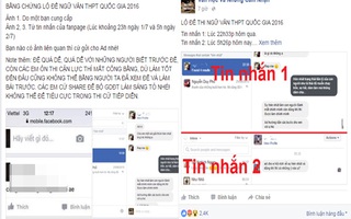 Xôn xao thông tin lộ đề thi môn Văn  kỳ thi THPT Quốc gia 2016