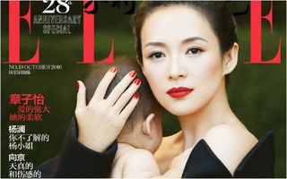 Chương Tử Di khoe con gái cưng trên tạp chí