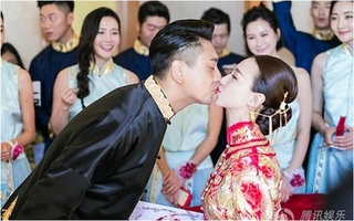 Mỹ nam "Vườn sao băng" Chu Hiếu Thiên hôn vợ nồng nàn trong lễ rước dâu