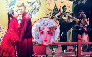 Sao gốc Việt Chung Lệ Đề khoe ảnh cưới phong cách kinh kịch "độc nhất vô nhị"