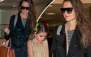 Hai mẹ con bé Suri Cruise trở về nhà sau kỳ nghỉ lễ