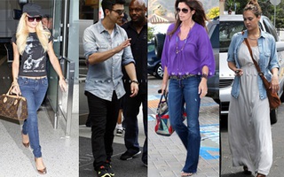 Jeans denim "càn quét" tủ đồ của Sao