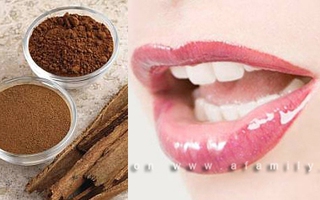 Đôi môi mùa thu căng mọng nhờ bột quế