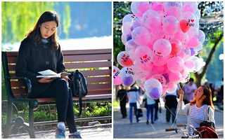 Ngày nắng ấm, người Hà Nội đổ xuống phố tận hưởng mùa đông hanh hao dịu ngọt