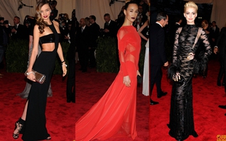 Sao gốc Việt Maggie Q "đọ sắc" với kiều nữ Hollywood trên thảm đỏ MET BALL 2013