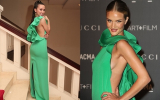 Huyền Ny "đụng" váy 74 triệu VND với "thiên thần" Rosie Huntington-Whiteley 