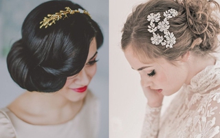 Cài tóc kim loại - Gợi ý sang trọng cho cô dâu 2014