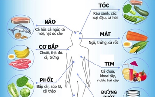 Chọn đúng thực phẩm tốt cho từng bộ phận cơ thể