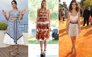 Crop top và chân váy cạp cao - sự kết hợp "gây sốt" Hollywood