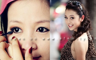 Trang điểm mắt khói môi hồng duyên dáng như Jennifer Phạm