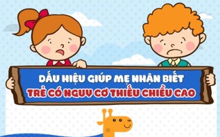 Dấu hiệu giúp mẹ nhận biết trẻ có nguy cơ thiếu chiều cao