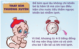 5 lưu ý mẹ phải nhớ khi đóng bỉm cho bé vào ngày lạnh