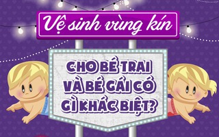 Vệ sinh vùng kín cho bé trai và bé gái có gì khác biệt?
