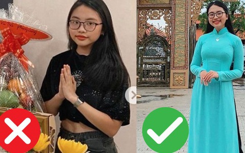Từng bị chê ăn mặc thiếu nghiêm túc cúng Tổ nghiệp, năm nay Phương Mỹ Chi sửa sai với phong cách nền nã trưởng thành