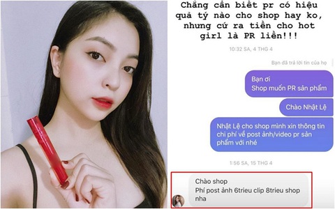Bất ngờ lộ ảnh chụp báo giá quảng cáo của Nhật Lê - bạn gái cũ Quang Hải, dân tình xuýt xoa "làm hot girl kiếm tiền dễ thật"?