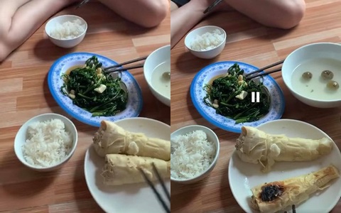 Chồng "lật tẩy" điều bất thường trong đĩa măng nhồi thịt dù vợ đã tìm cách ngụy trang khéo léo, xem xong ai cũng giật mình