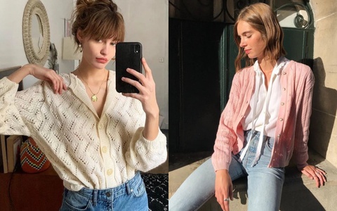 Nhìn hội gái Pháp ra ngay 3 cách diện áo cardigan mỏng xinh ngất mà cũng sành điệu ghê gớm