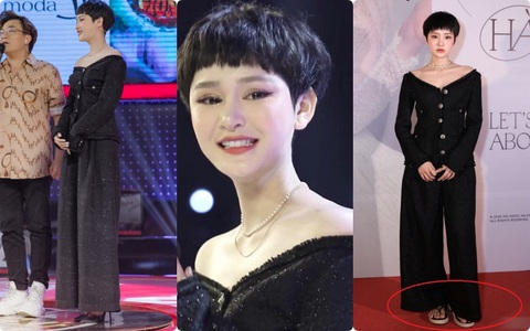 Vốn là người ăn diện rất có gu nhưng Hiền Hồ lại rơi vào cảnh "bi đát" vì chọn sai giày 