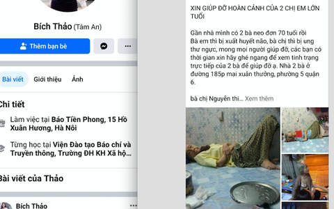 Rộ tình trạng giả facebook cá nhân, tổ chức kêu gọi từ thiện để trục lợi