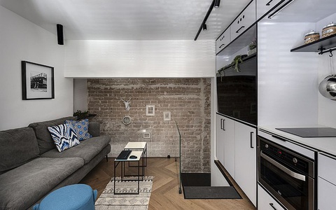 Căn hộ 36m² với những bức tường tủ lưu trữ cực tiện ích xung quanh