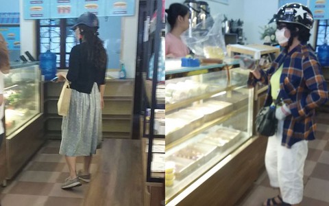 Hai người phụ nữ đội mũ bảo hiểm, đeo khẩu trang bước vào cửa hàng bánh ngọt với điệu bộ rất "khả nghi", khi biết lý do ai cũng té ngửa