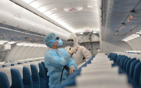 Vietnam Airlines khử trùng toàn bộ chuyến bay quốc tế về Việt Nam