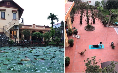 Bỏ nhà phố, cặp vợ chồng trẻ an nhiên với ngôi nhà bên vườn cây, ao cá tại Gia Lâm, Hà Nội
