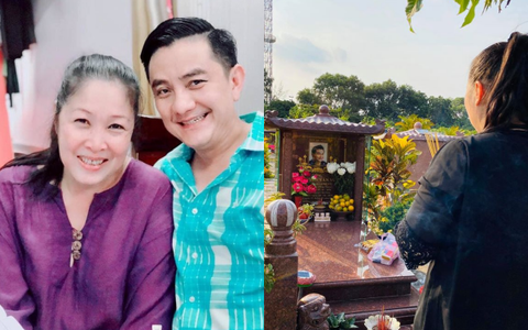 Vừa đưa tiễn Mai Phương, NSND Hồng Vân lặng lẽ đến viếng mộ nghệ sĩ Anh Vũ cùng dòng chia sẻ rơi nước mắt