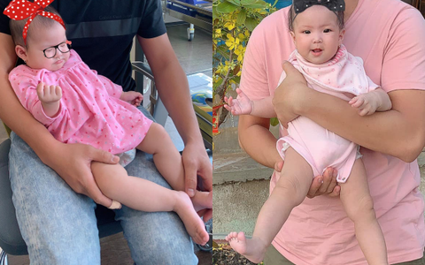 Mới 6 tháng tuổi, con gái Lê Phương đã sở hữu chiều cao vượt trội, hứa hẹn trở thành mỹ nhân chân dài trong tương lai