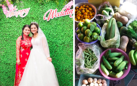 Dành cả thanh xuân nhận đồ ăn mẹ gửi, cô gái khoe toàn gạo, thịt cá, rau củ sạch ở quê, bất ngờ nhất là bài thơ mẹ làm