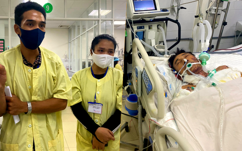 Thương tâm: Cha lao vào đám cháy cứu mẹ nguy kịch, con trai nấc nghẹn khi gia đình 4 người lâm nạn