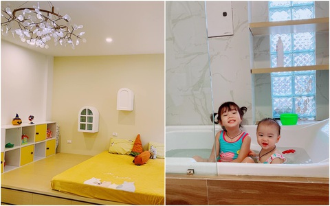 Ngắm phòng ngủ với gam vàng công chúa của mẹ đảm tại Hà Nội thực hiện cho hai cô con gái nhỏ, các bậc phụ huynh tấm tắc ngợi khen "đơn giản vẫn đúng là đỉnh cao"