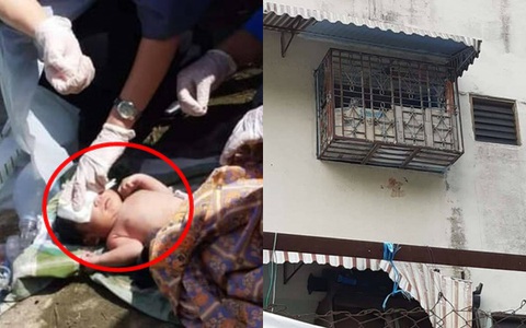Thấy em bé mới sinh nằm dưới đất, người dân tưởng đứa trẻ bị bỏ rơi nhưng kiểm tra kỹ hơn mới biết bé bị ném từ tầng 3