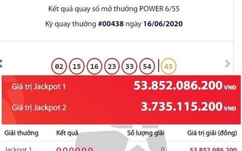 Thêm 1 người trúng giải Jackpot, xuất hiện tỷ phú Vietlott thứ hai của tháng 6