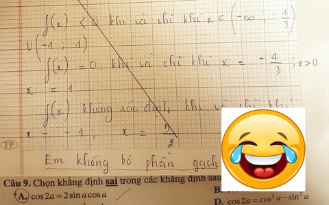 Gạch bỏ phần bài đã làm rồi hành động cực nhây, ấy thế mà thầy đáp trả còn lầy lội hơn khiến trò phải phục lăn